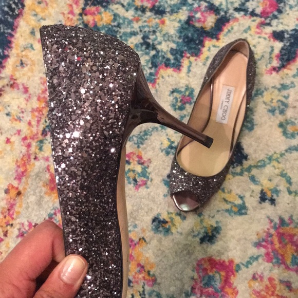 Jimmy choo glitter heels 38.5 - Picture 4 of 4